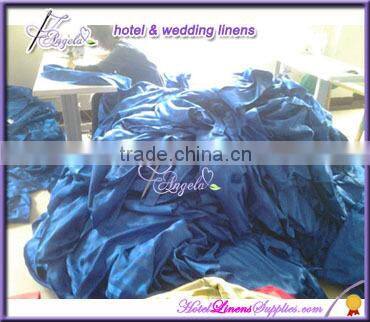 royal blue square top chair covers with side pleats for dining chairs