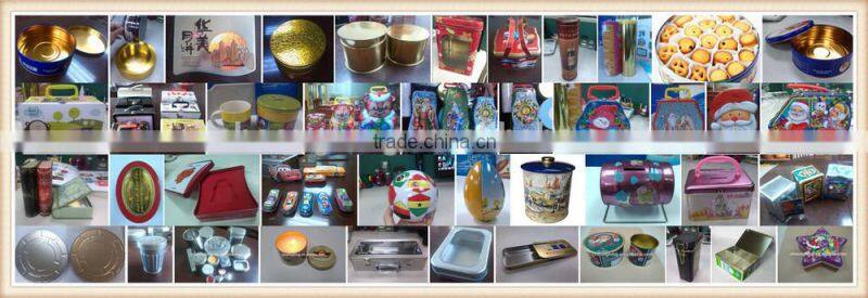 205x205x100mm house shape handle tin box