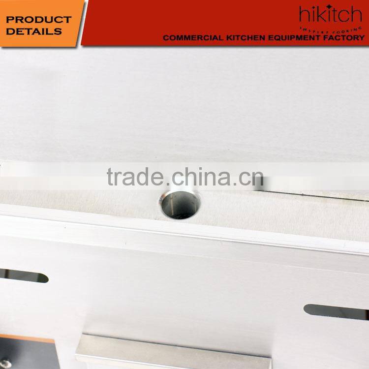 Fast food kitchen equipment commercial 2 Burners stainless steel gas griddle machine