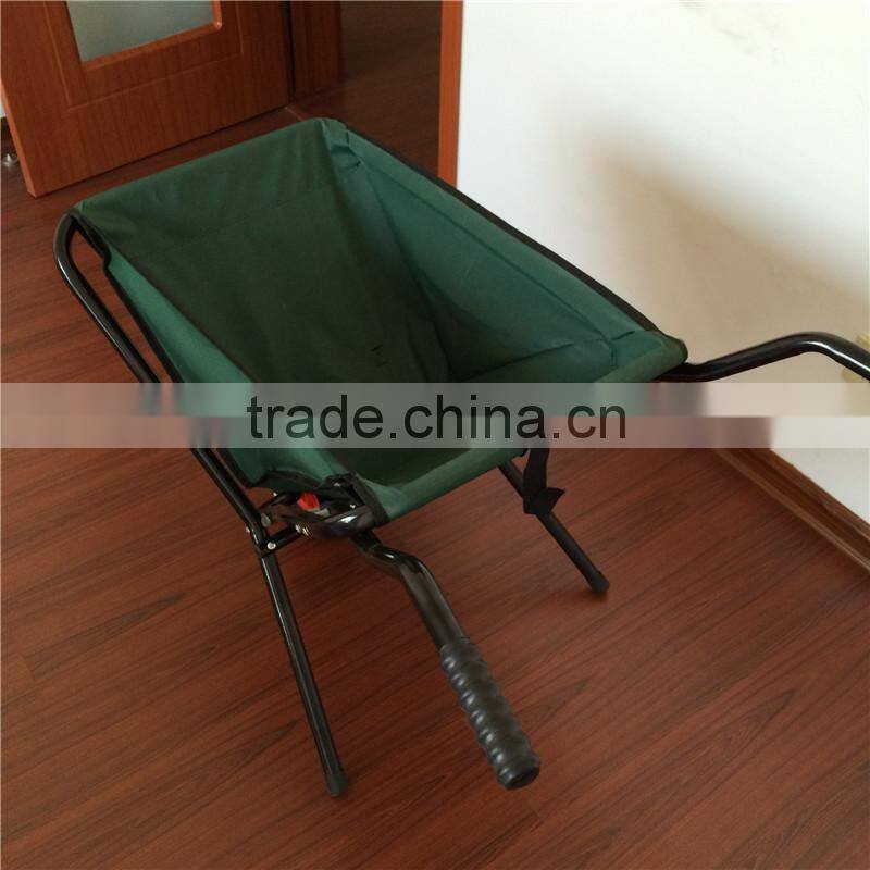Folding Dump Garden Cart Outdoor Utility Lawn Wheelbarrow