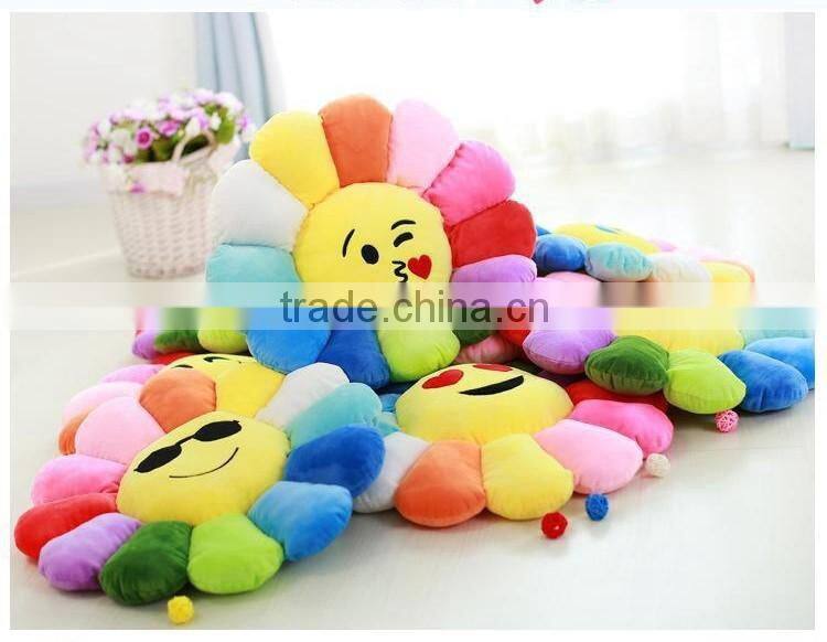 Wholesale sunflower Plush Emoji Pillows Decorative Sofa Cushion