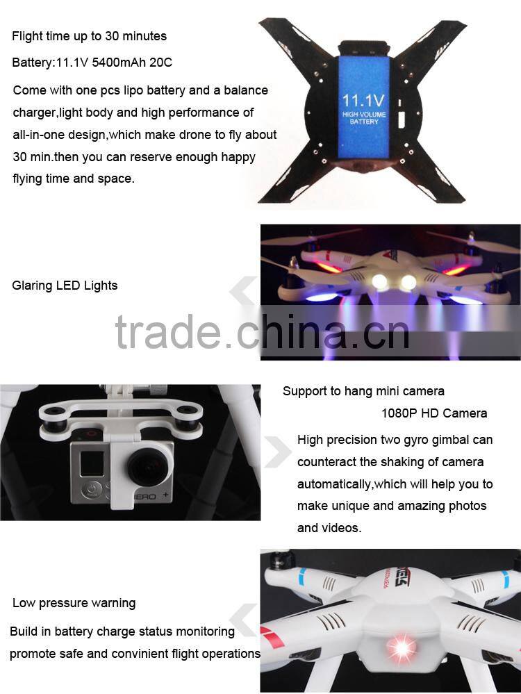 Automatic return fpv GPS aerial survey uav drones with wifi and hd camera.