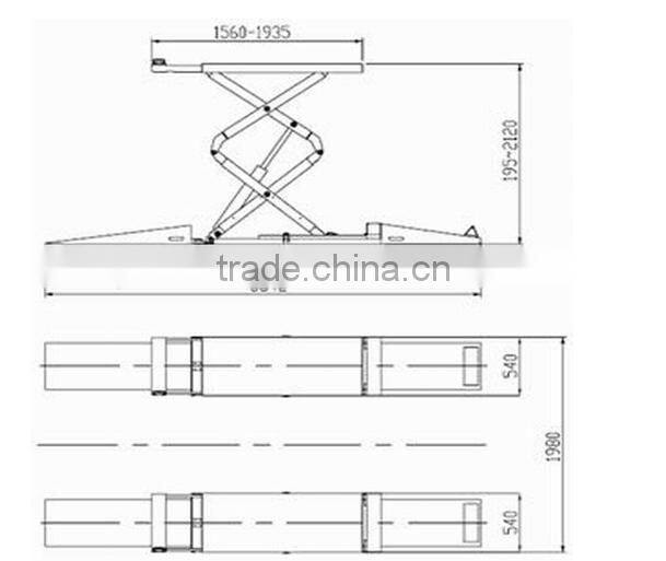 Indoor and outdoor scissor lift platform
