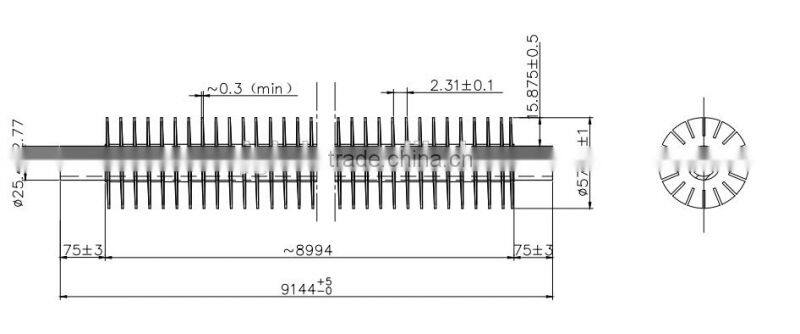 Combined Metal Extruded Fin Tube