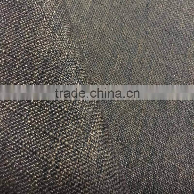 polyester linen look woven sofa fabric for sofa upholstery home textile