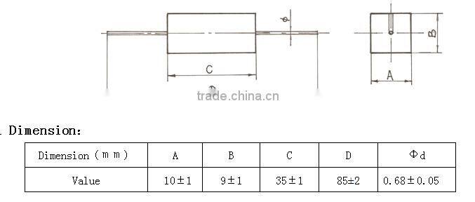 Ac Dc partial pressure signal cement resistor