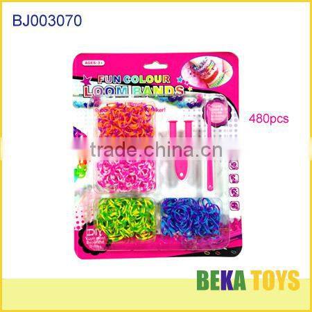Popular diy rubber watch loom band kit make rain loom bracelet