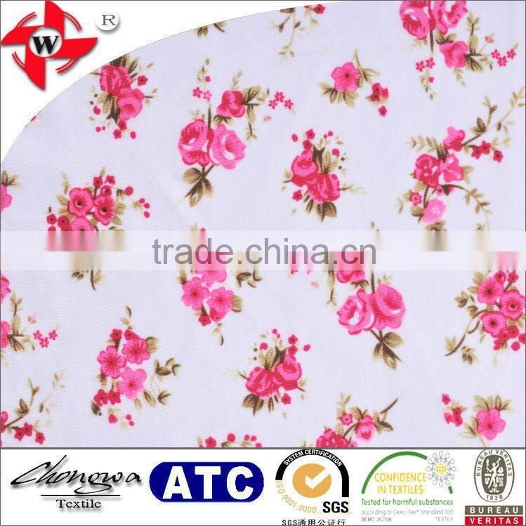 stretch dry fit printing flowers muslim dress fabric