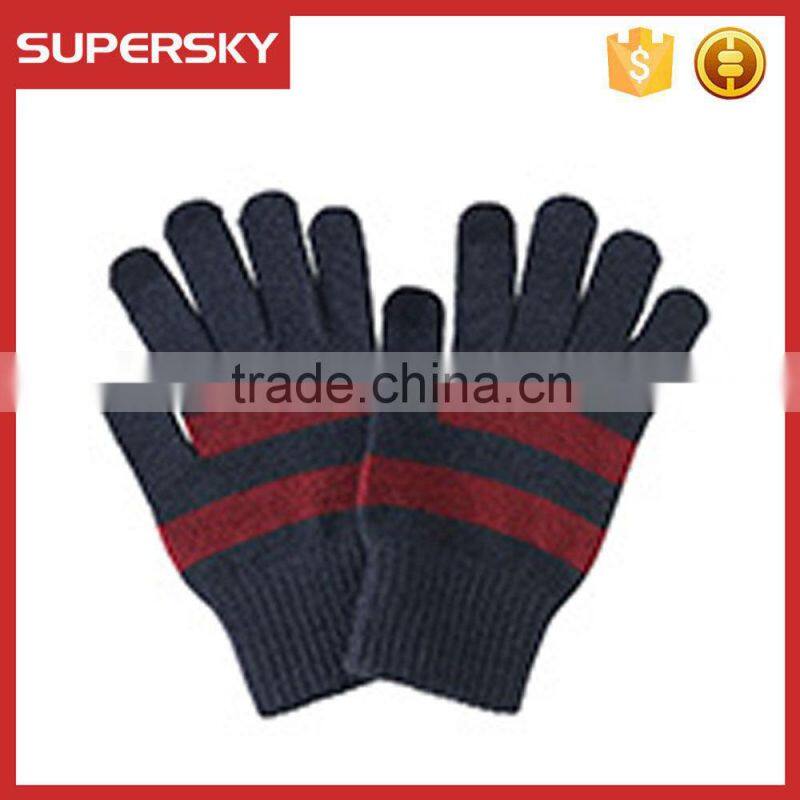 V-355 Stripe stylish crochet winter warmer gloves touch screen gloves magic golves for mobile phone