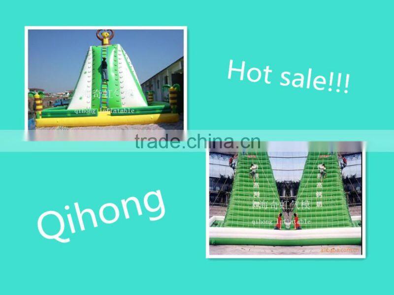 High quality PVC inflatable rock climbing wall/inflatable climbing wall with pool