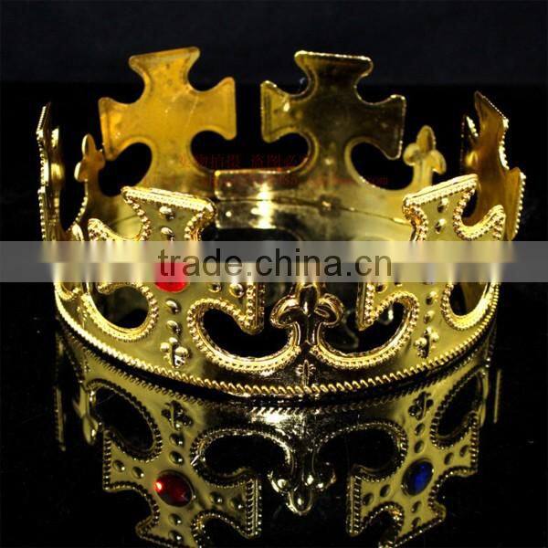 Gold Glitter plastic Tiara Hair Headband Princess Crown Women Girl Gift