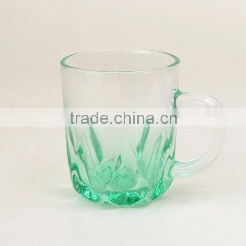 Home Use Glass Cup with Handle 200ml Coffe Cup Glass Tea Cup