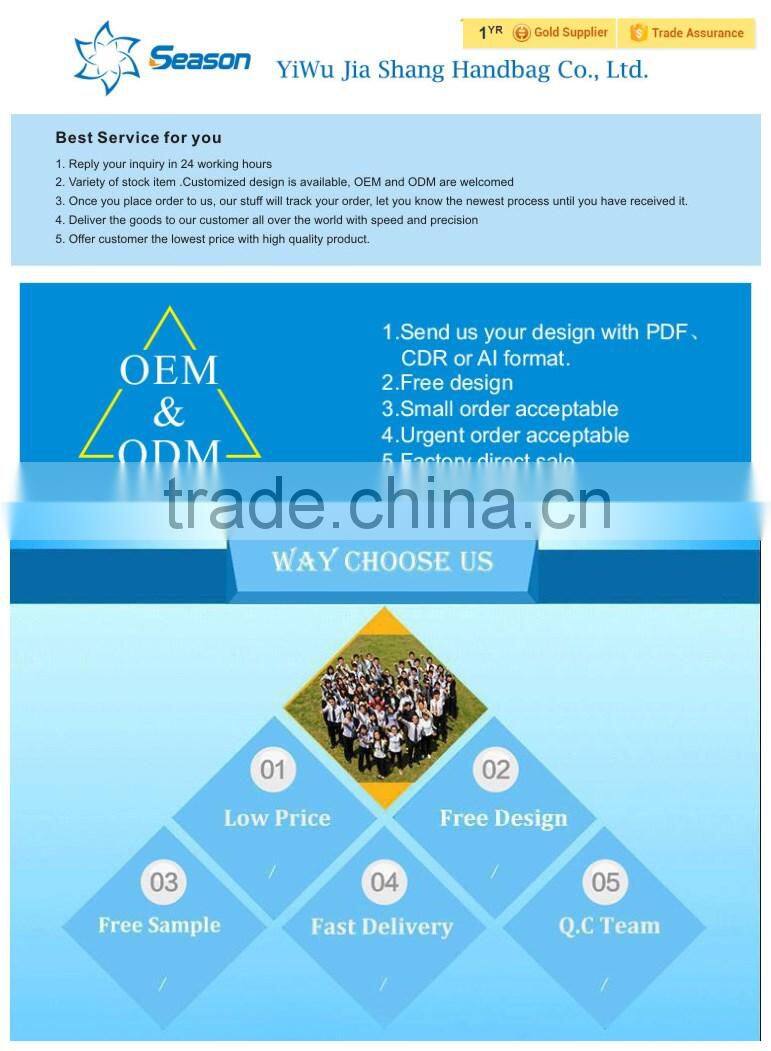 Wholesale 2016 fashion women's canvas bag