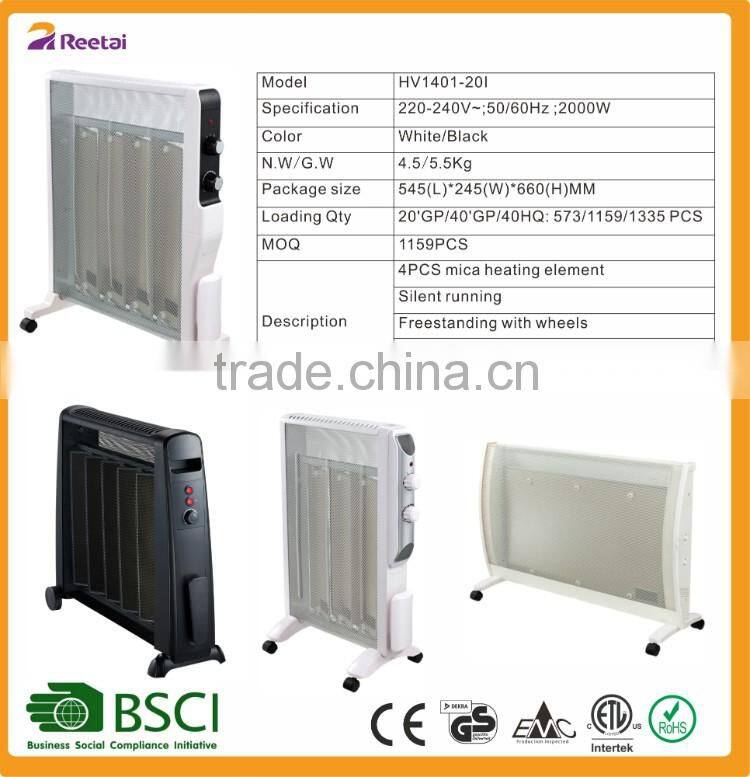 2015 New Portable radiant heater with IP24,tip-over switch,adjustable thermostat