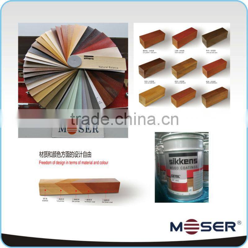 High quality brief wood energy saving window sound proof / window grill design