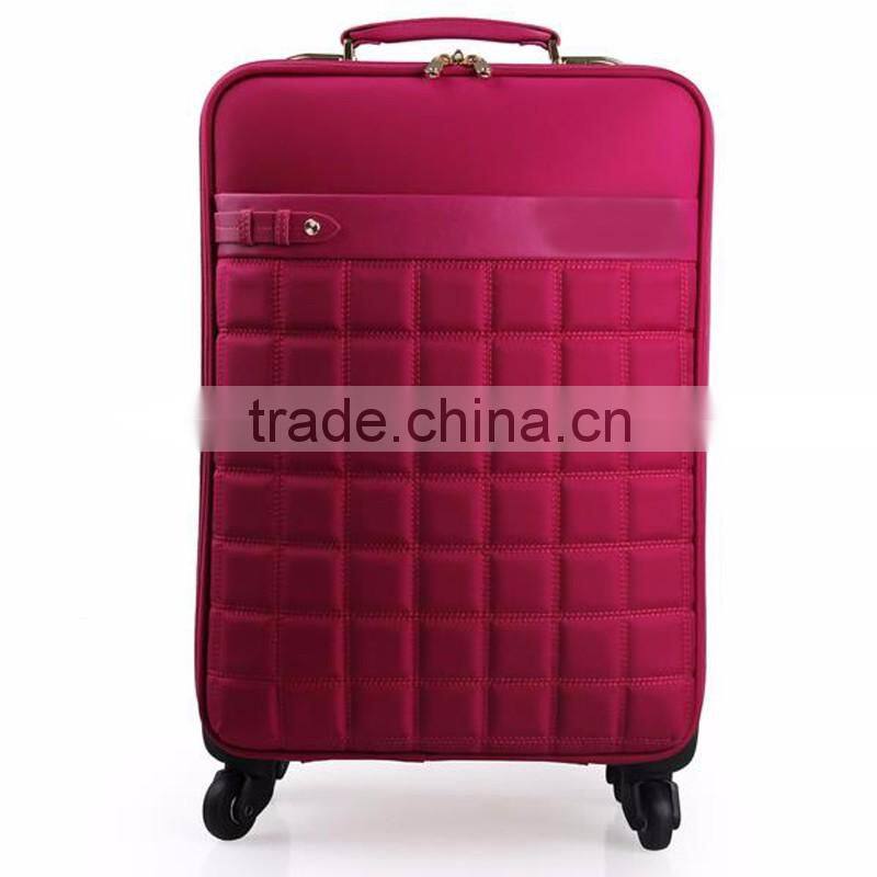 Soft Luggage Canvas Trolley Luggage Bag With Spinner Wheels