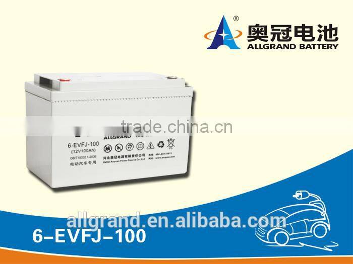 Electric golf carts 12V100Ah / electric car battery/electric vehicle battery