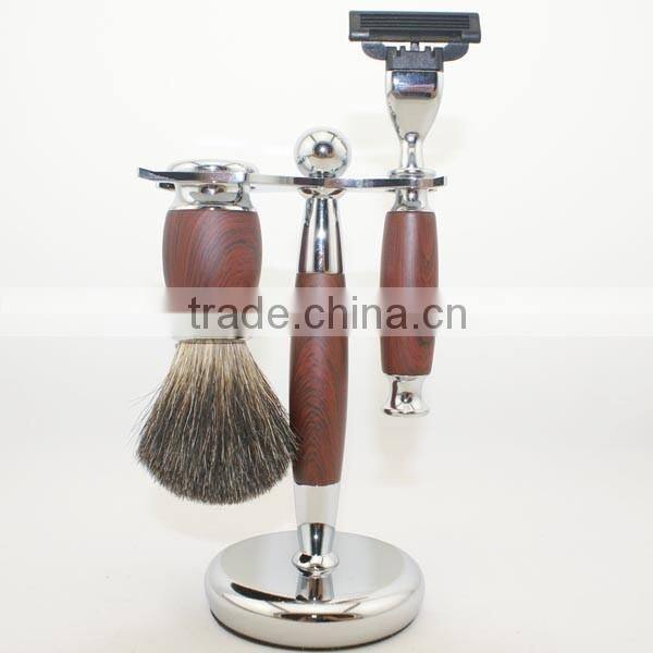 badger hair luxury shaving brush set