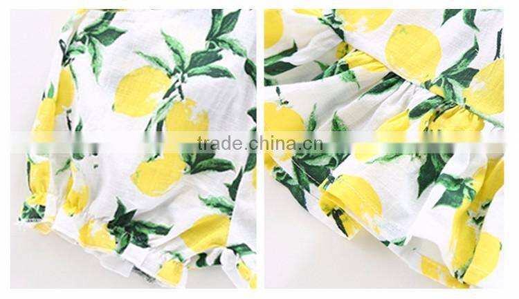 Lovely Cartoon Bowknot Cotton Girl Children Suit Sets