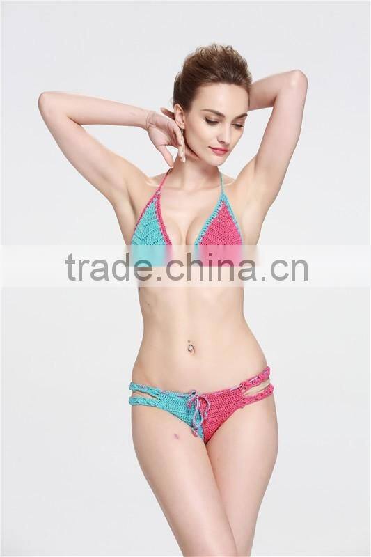 2016 popular sexy crochet bikini swimwear for women