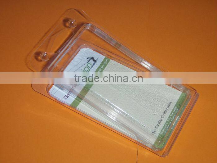 Customize clamshell with insert card