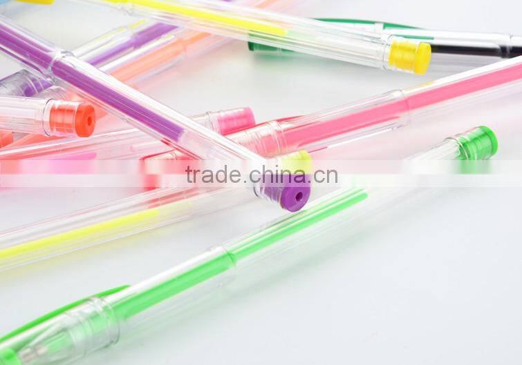 classic gel ink pen/ smooth writing 6/8/10/12/24/30/36/48pcs glitter metallic neon pastel,rainbow gel pen/ gel pen set/color pen