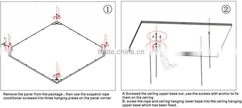 sensor dimmable 5 years CE ROHS VDE led panel light 62x62