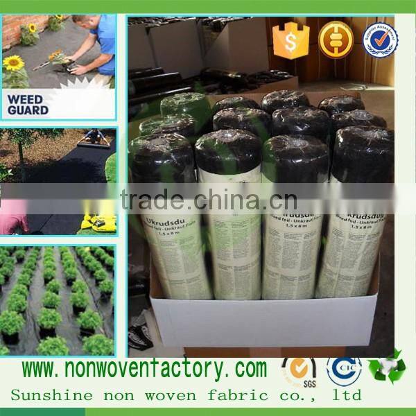Heavy black nonwoven weed control sheet, weed barrier, weed control membrane