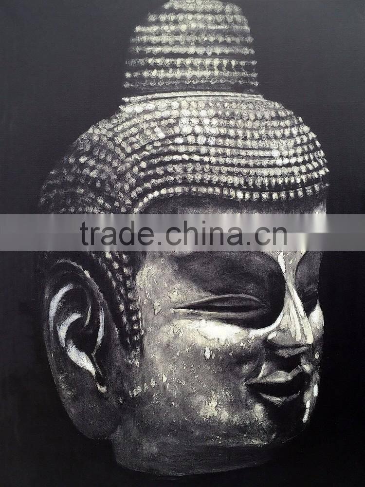 Home Decoration Printed Printing Buddha Head Oil Painting On Canvas