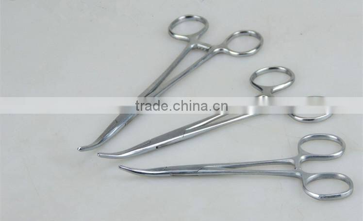 High quality curved artery forcep stainless steel hemostatic clamp / artery clamp