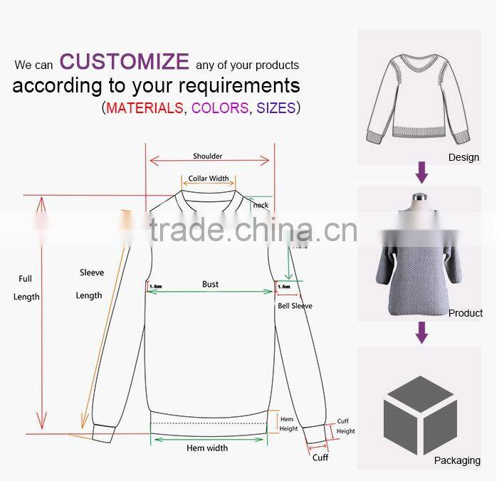 2016 New fashion design winter knitted women cashmere sweater from factory