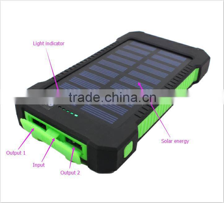 solar energy power bank solar power bank 15000mah
