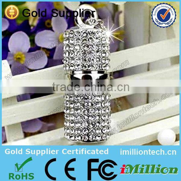 Blink jewelry usb flash drive 8gb 16gb round cube necklace usb