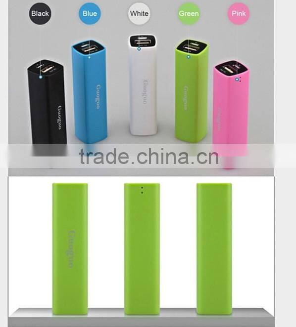 Guoguo rohs colorful fast charging 1800mAh portable power bank for iphone,samsung