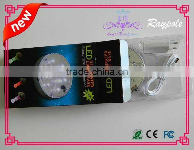 wedding&party suppliers led base light for vase round led party light