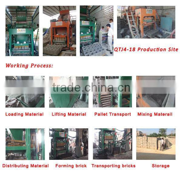 QTJ4-18 hot products automatic concrete brick block making machines dubai