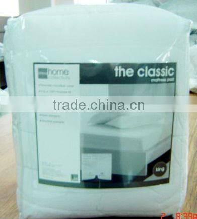 10" channel quilting cotton mattress pad