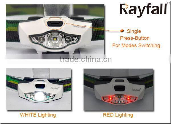 High quality performance headlamp night safety led head torch AA battery hot in market