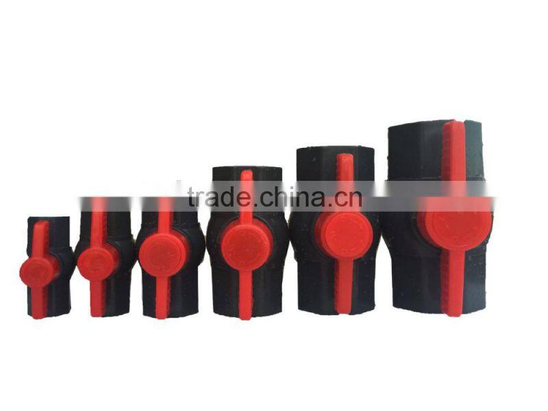 Octagonal type PVC Ball Valve with Red Handle