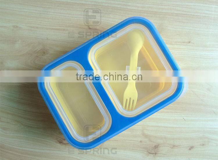 Collapsible Lunch Container with Spoon Silicone Container Bulk