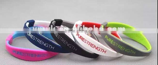 pure strength cheap custom silicone rubber bracelet