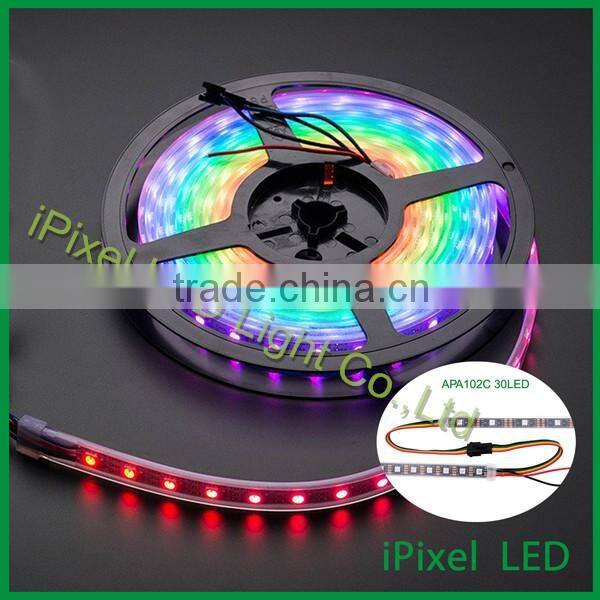 addressableAPA102 30leds colorful cover dc led strips flexible led strip