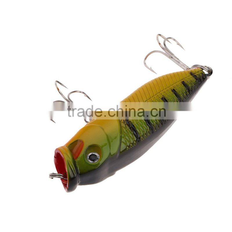 7cm 8.8g Popper Fishing Lure Hard Bait with Treble Hooks Fishing Tackle