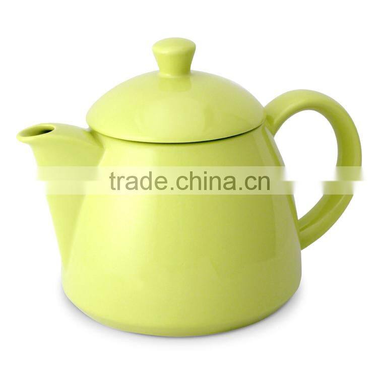 Hot sale bulk cheap colorful glazed ceramic teapot