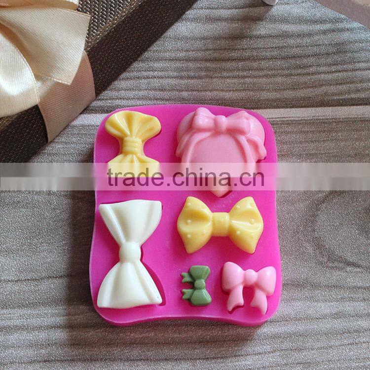 Bowknot Shape Silicone Cake Mold , Christmas Decoration Silicone Cake Mold Wholesale