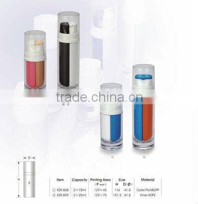 25ML Dual bottles for cosmetic package