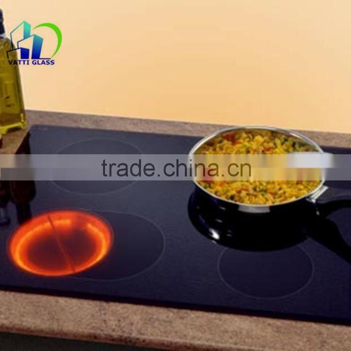 5mm fire resistant ceramic fireplace glass