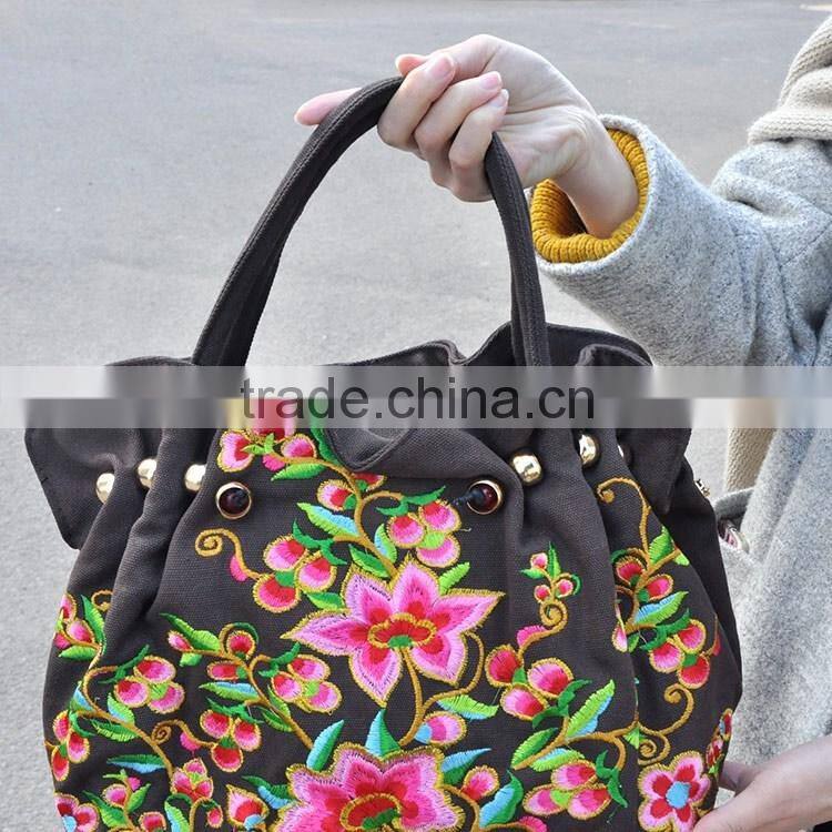 Vintage handbags shoulder bag big size for ladies high quality canvas handbag women