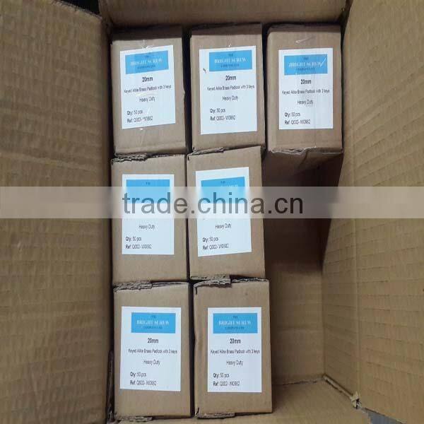 Brass Pad Lock with blister card packing