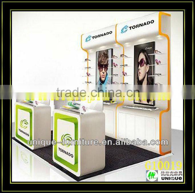Colorful fashion sunglass display with le d light